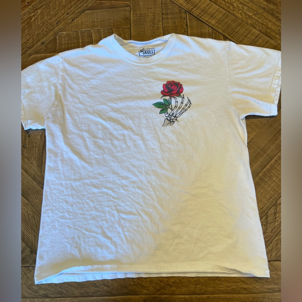 Cactus and Skull T Shirt White